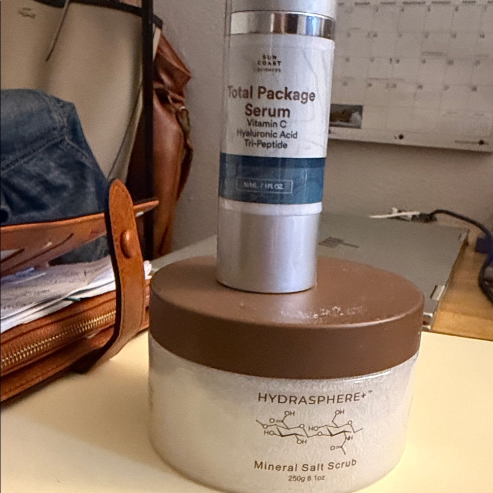 Blue Coast Total Package Serum and Hydrasphere+ Mineral Salt Scrub